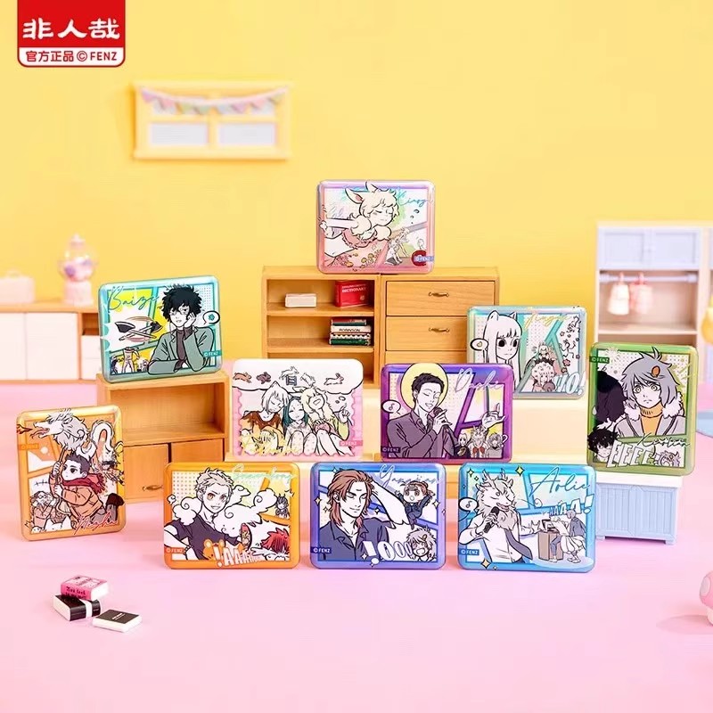 鑫鑫【悠闲时光系列】非人哉×马口铁徽章周边【盲盒拆卡】潮玩