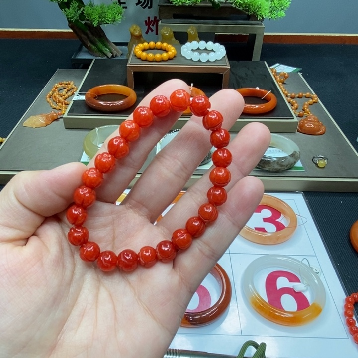 石英质玉（黄龙玉）未镶嵌手链