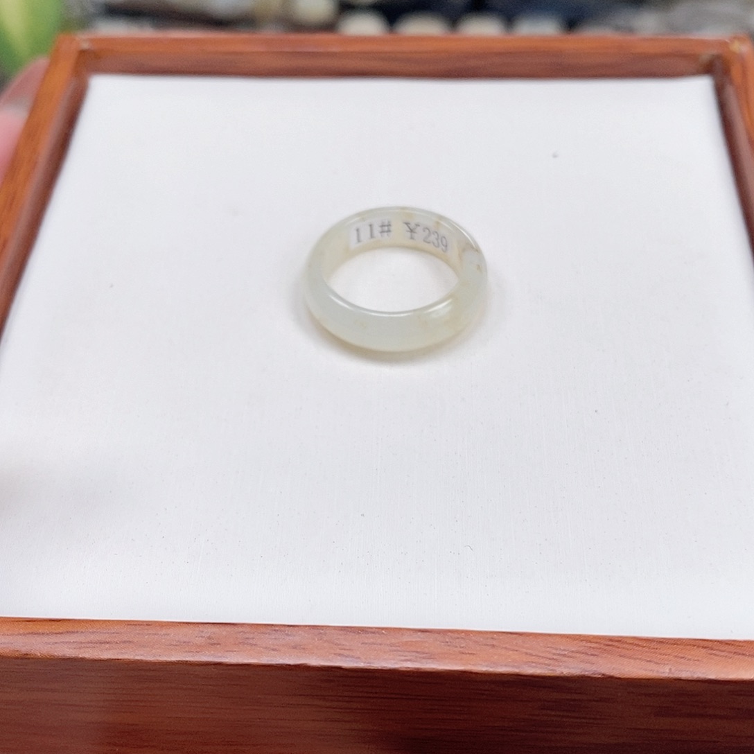 和田玉戒指未镶嵌小*专拍7-16.2