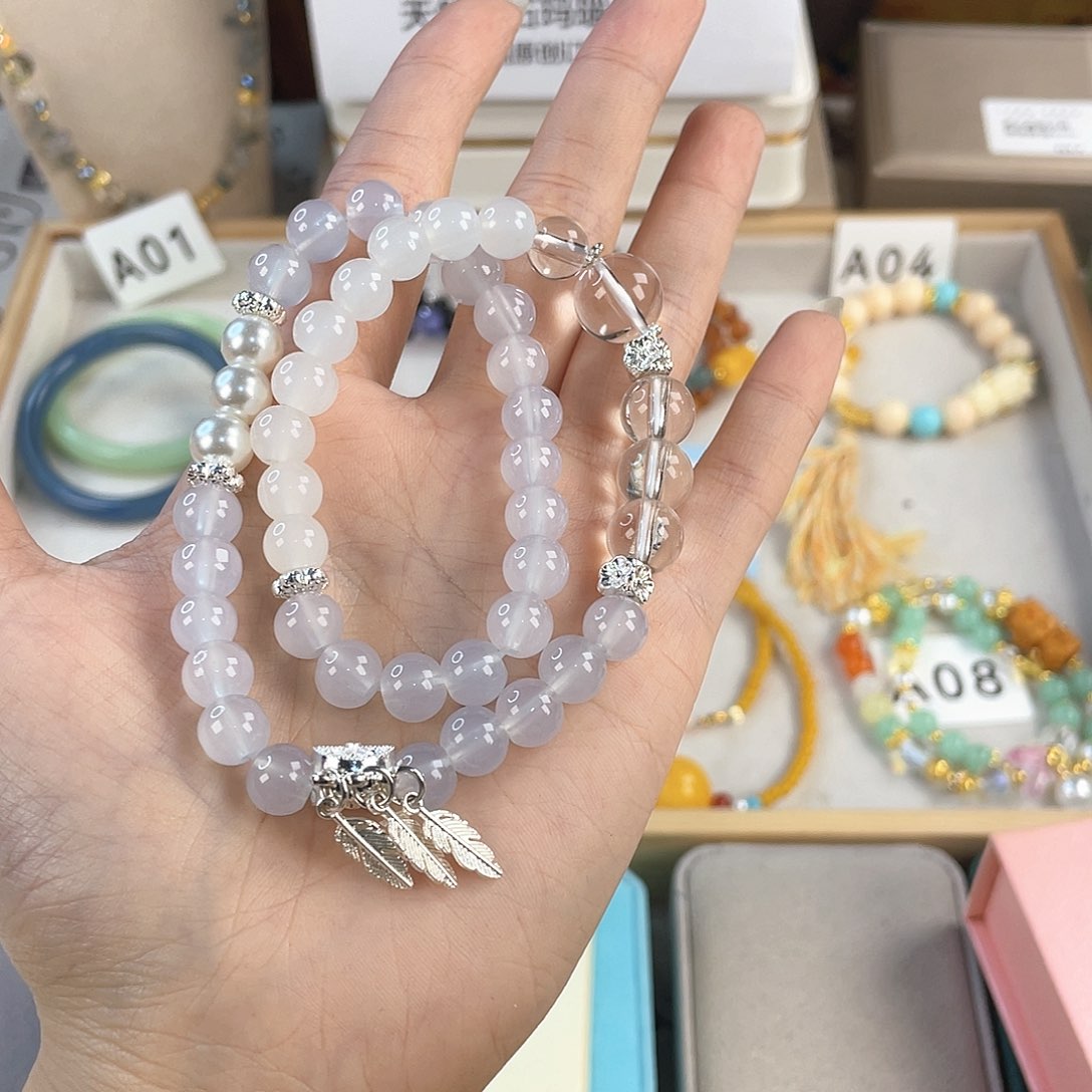 针钠钙石银S925镀金镶嵌手饰