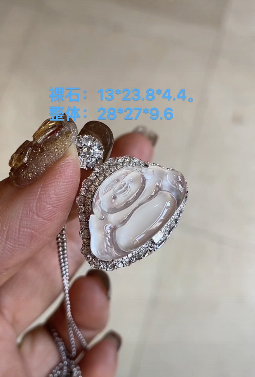天然缅a，纯白顶玻璃种大佛