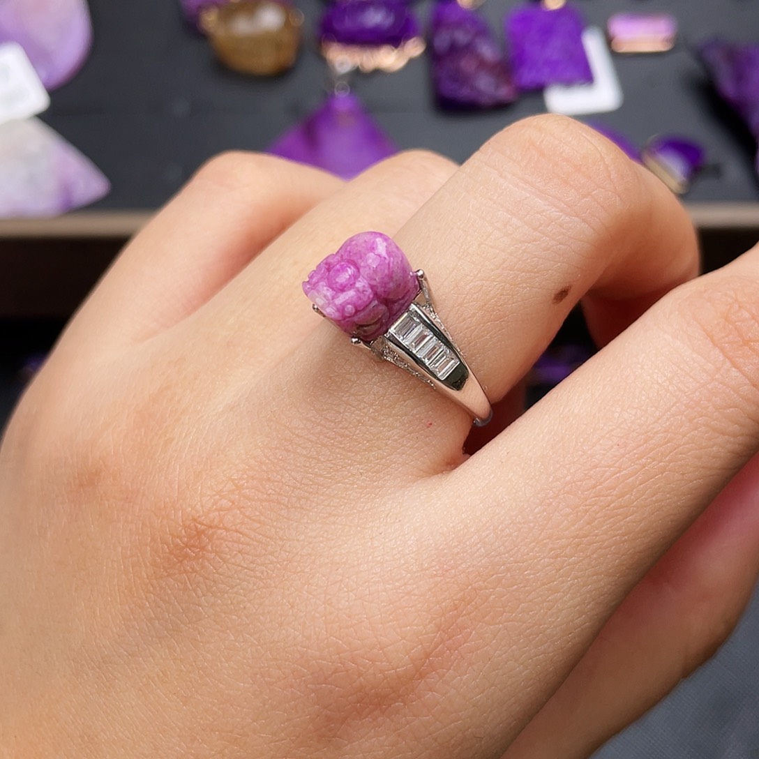 苏纪石（舒俱来）戒指银S925镶嵌