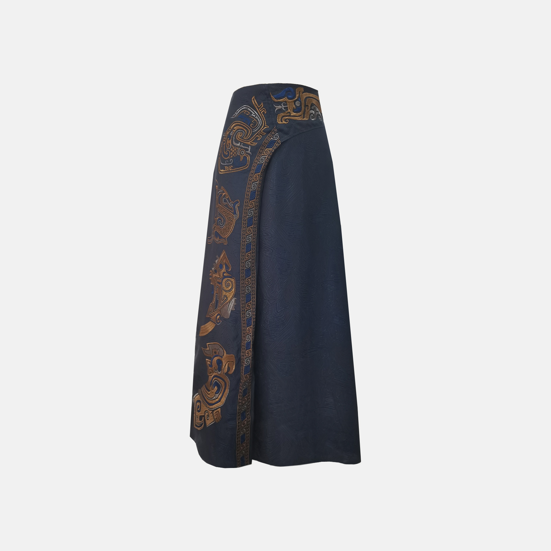 彩金绣桑波缎半裙25JY-BQ0031