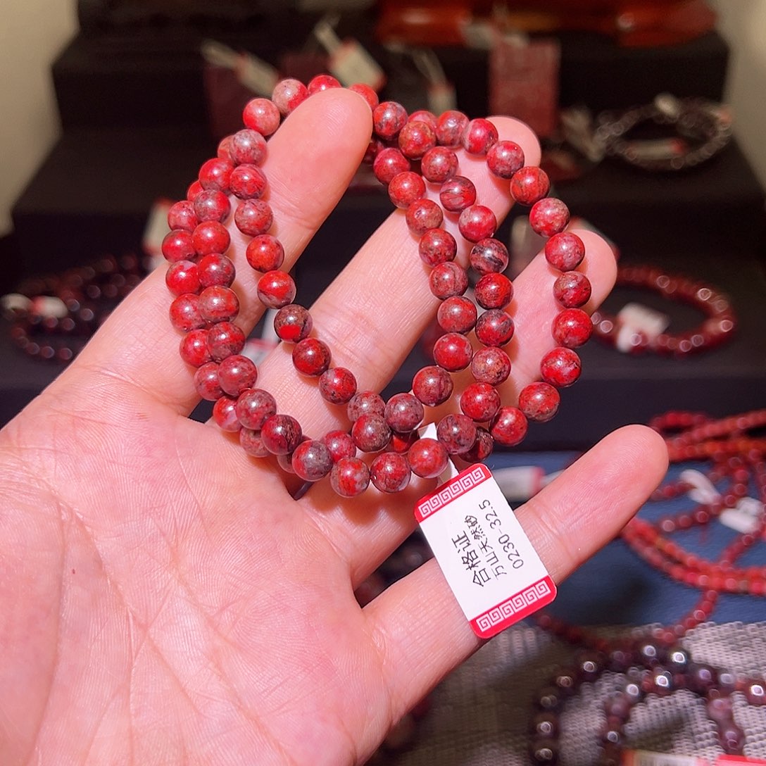 天然辰砂纯天然手串
