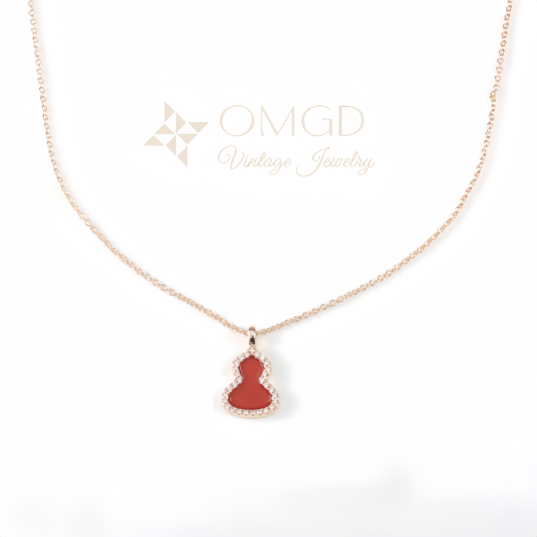 铜合金合成锆石项链 V【A5008】小号项链 精工CNC 设计款