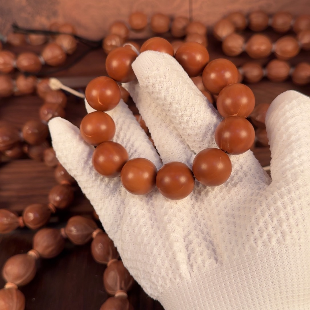 橄榄核手串/手链2.0尺寸 正圆梅林铁核光珠