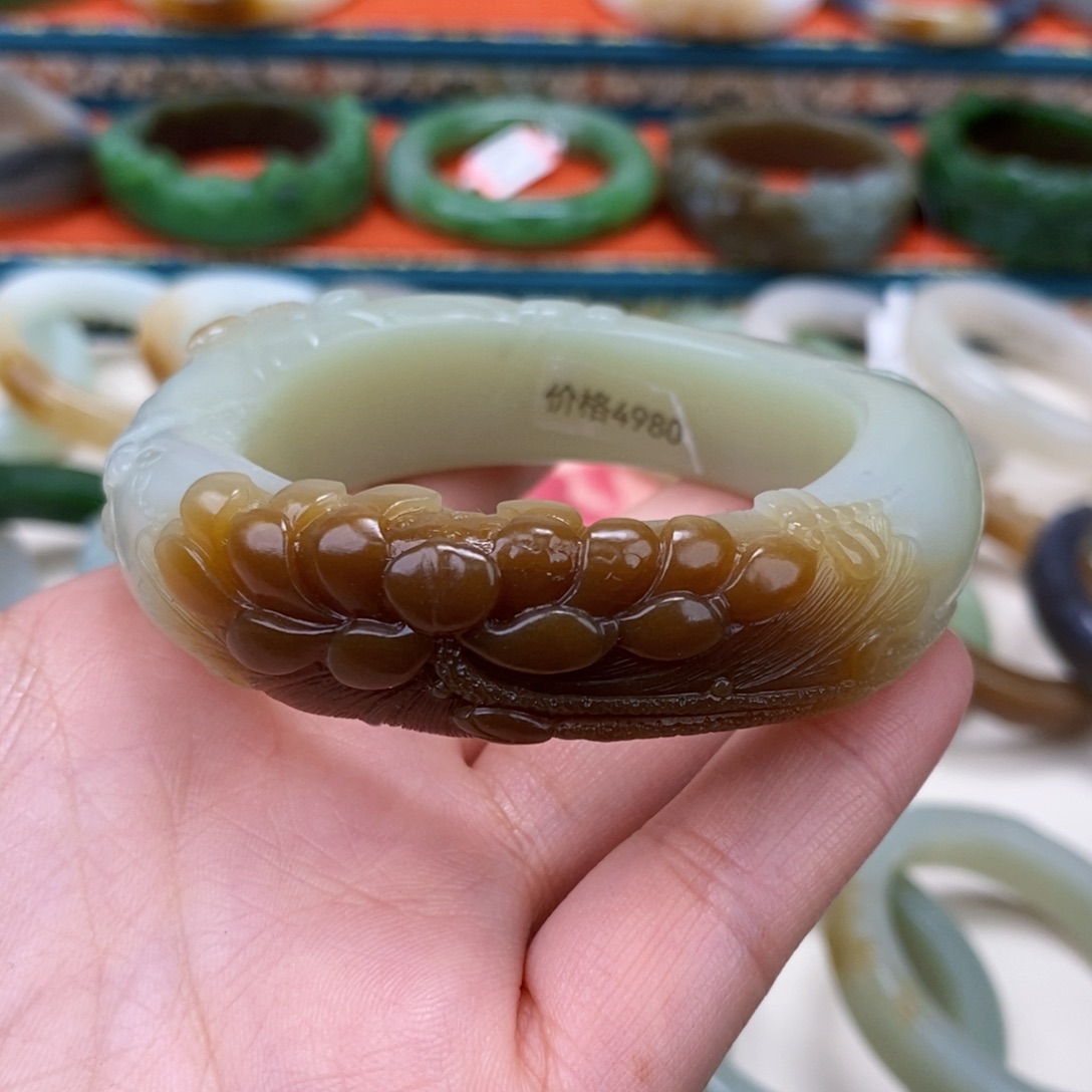 和田玉手镯55未镶嵌用****3