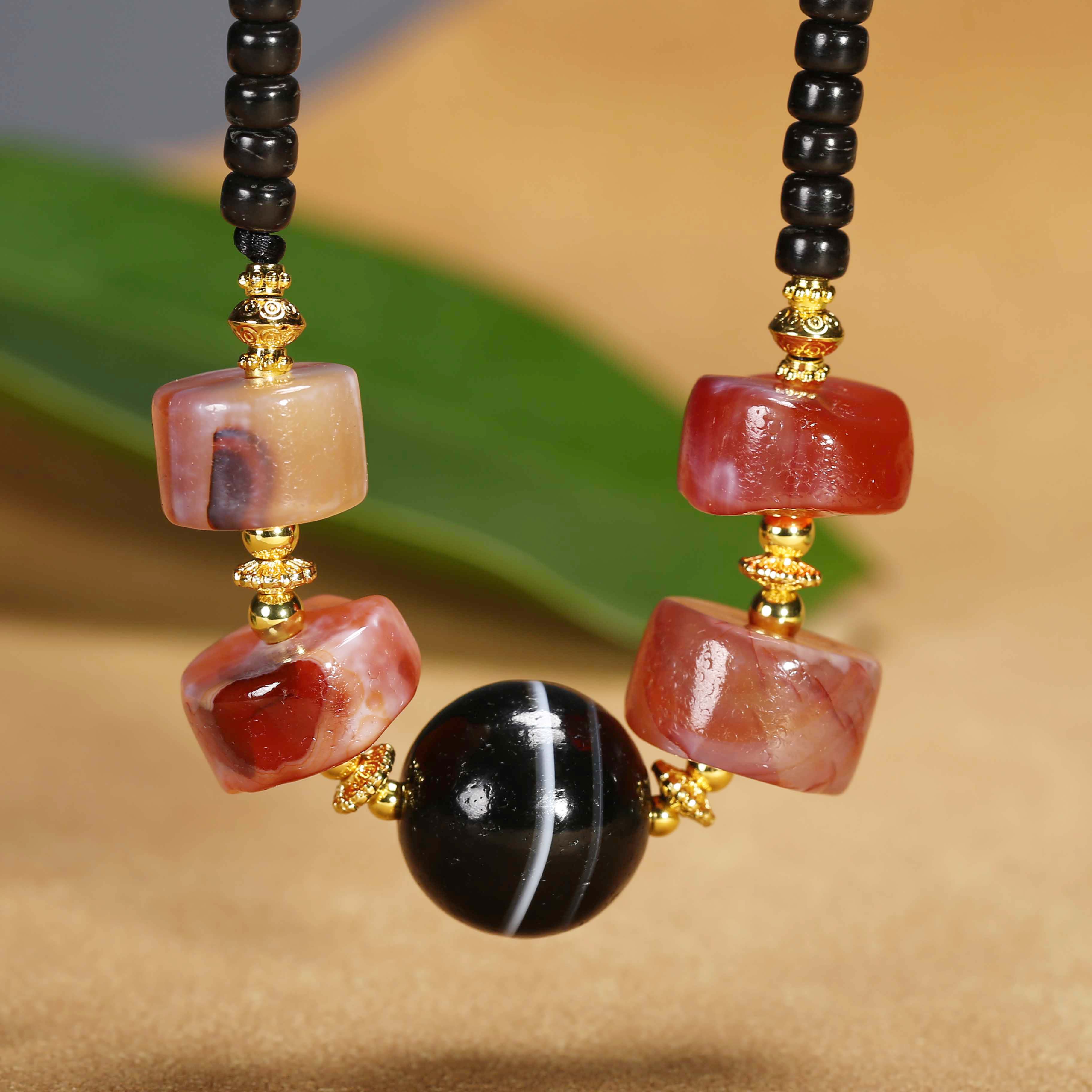 【济文阁】JOY25011509民国 药师玛瑙主珠吊坠