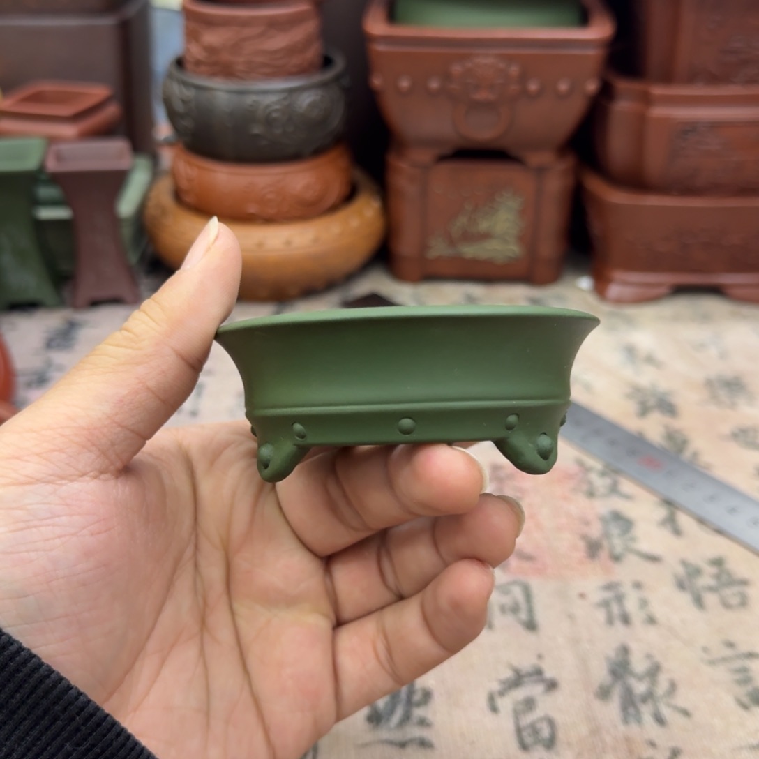 紫砂花盆宜兴紫砂正品6.5x2