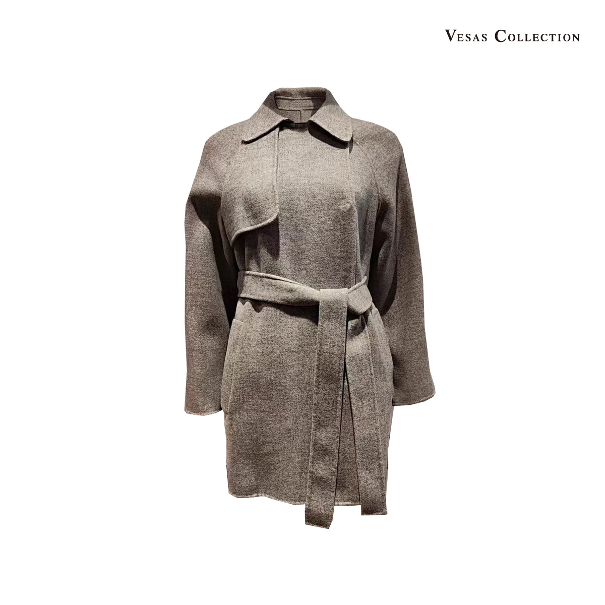 唯尚vesascollection女装纯羊毛冬季新款短款大翻领高级C1307