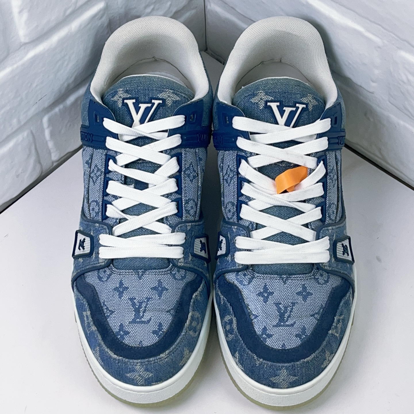 95新 LouisVuitton/路易威登 蓝牛仔 trainer 欧码8.5码42.5码