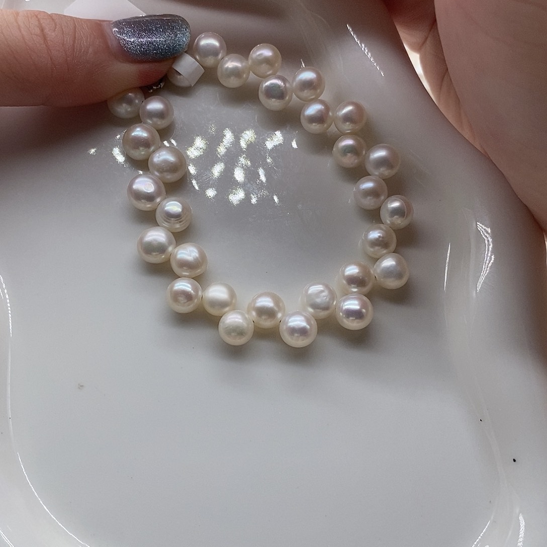 淡水珍珠银S925镶嵌颈饰