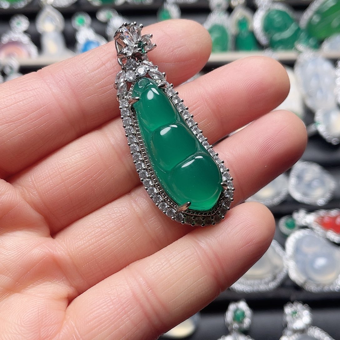 玛瑙/玉髓挂件合金