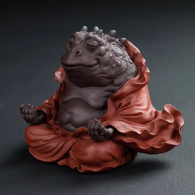 砂宴 杨湛 禅心 大号 原矿紫砂茶宠摆件全手工制作