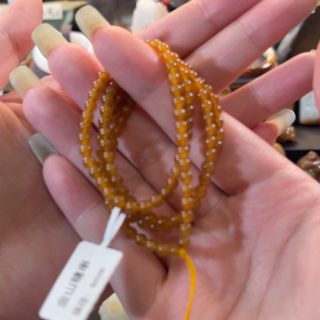 和田玉（糖玉）未镶嵌手串金山全糖4mm小米珠