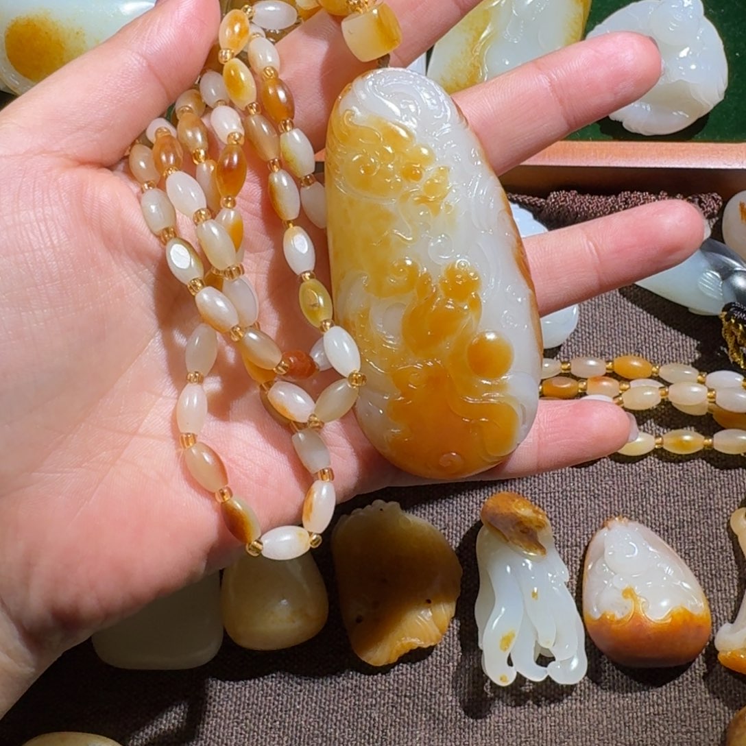 和田玉挂件未镶嵌觀**風