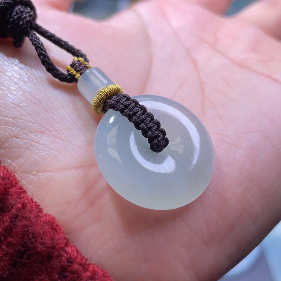 定制翡翠未镶嵌卡24平安扣