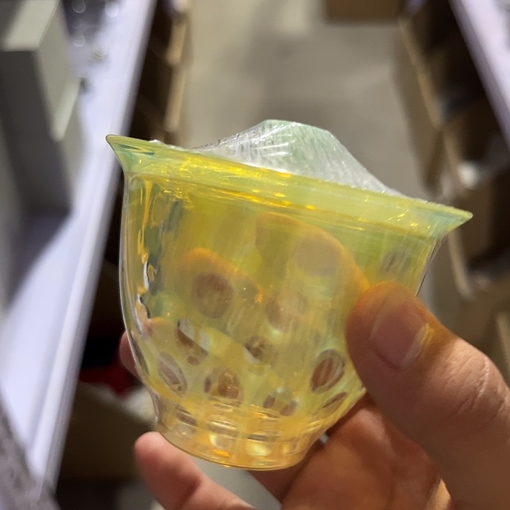  玉见 祥露盖碗 熏银