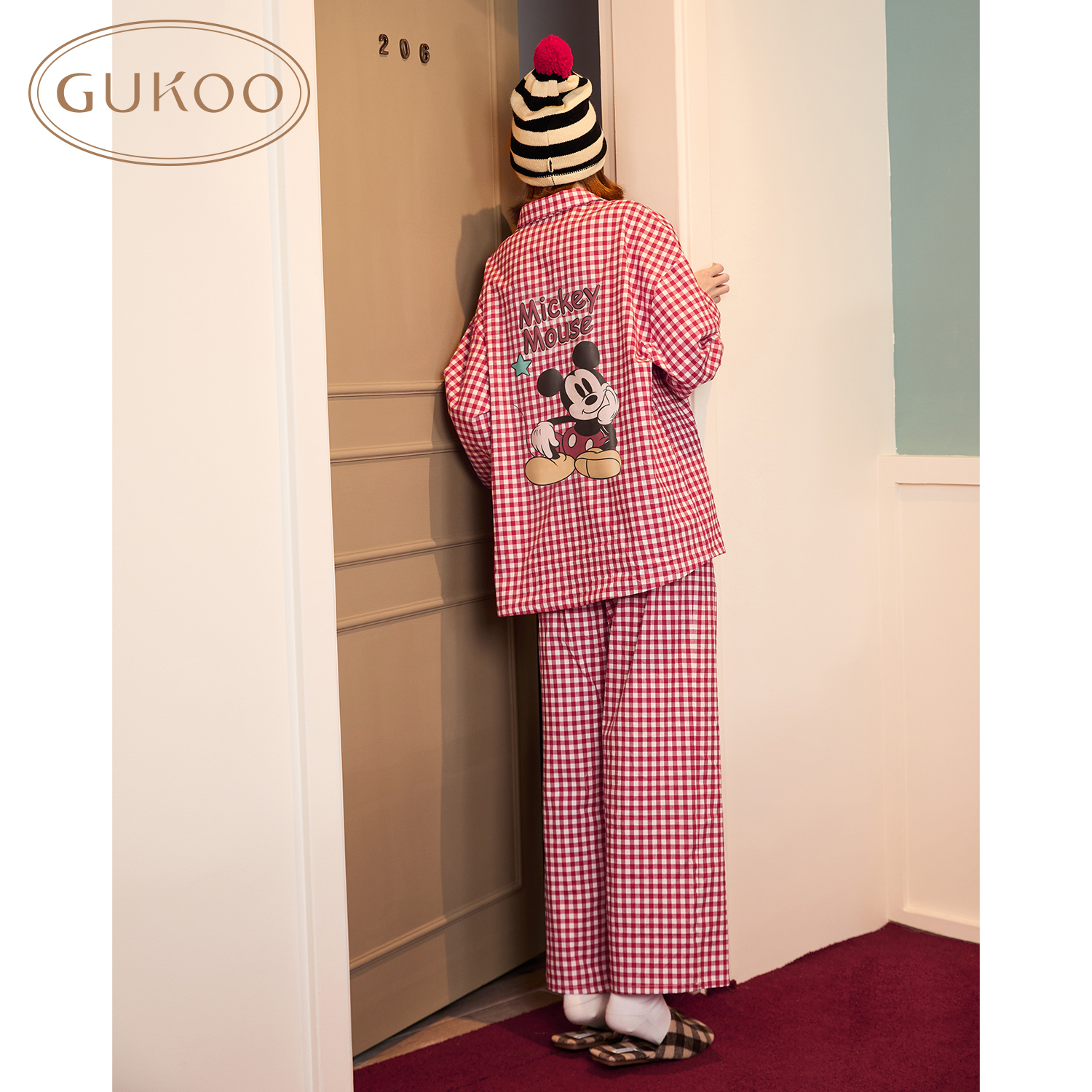 Gukoo果壳春秋新款迪士尼联名可外穿家居服套装