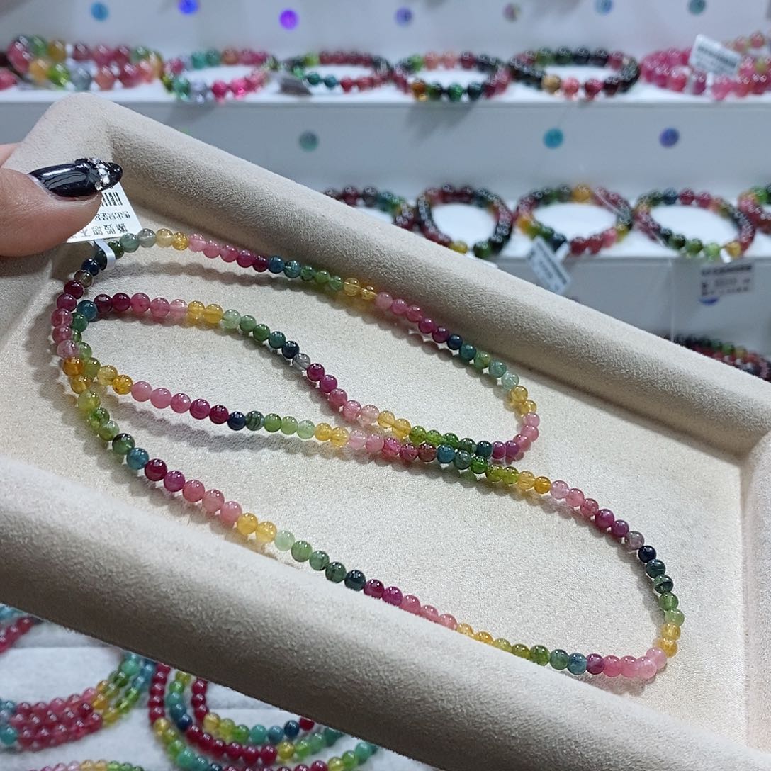 碧玺手链未镶嵌多样性发一条