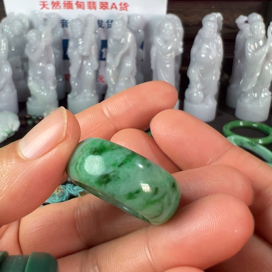 翡翠未镶嵌项圈天然翡翠扳指