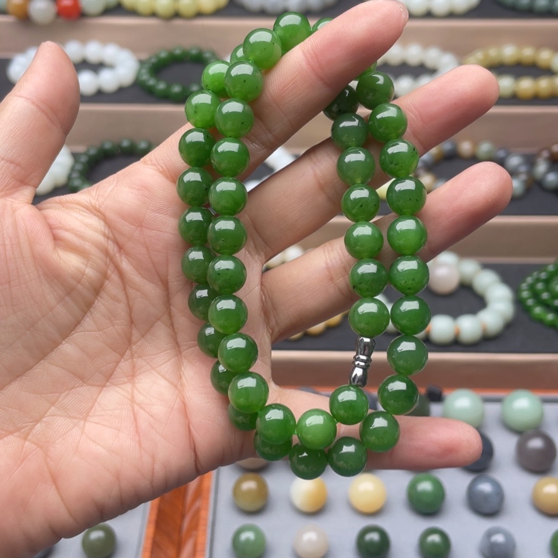 和田玉手链未镶嵌卡9.3