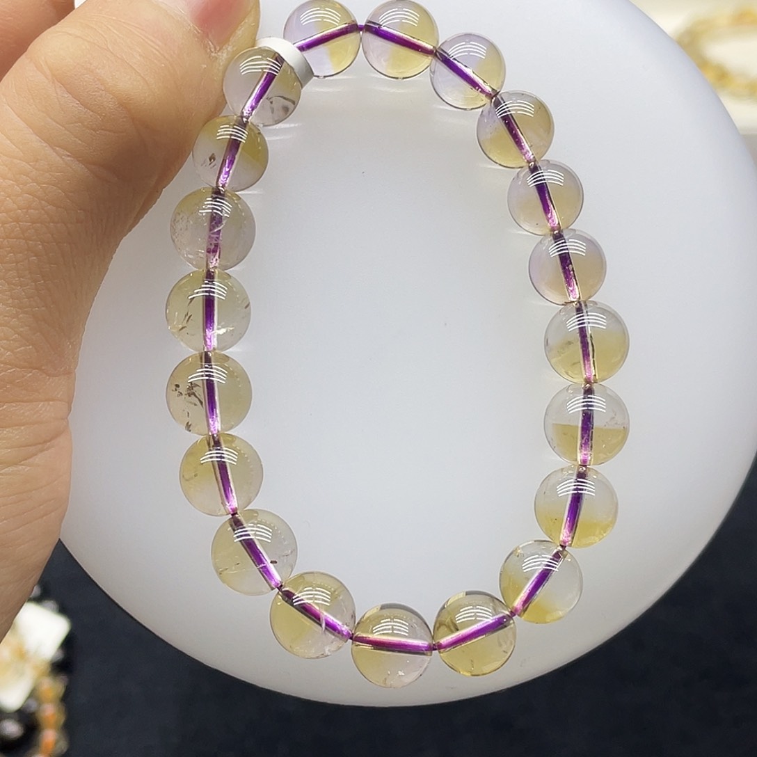 水晶手链未镶嵌紫黄晶9.2