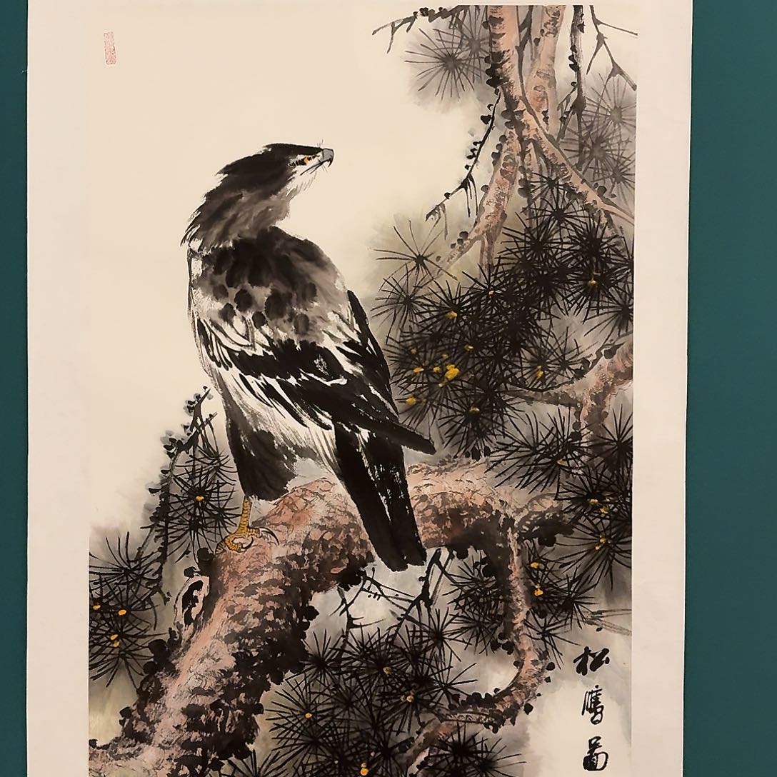 国画恽老师画作画作