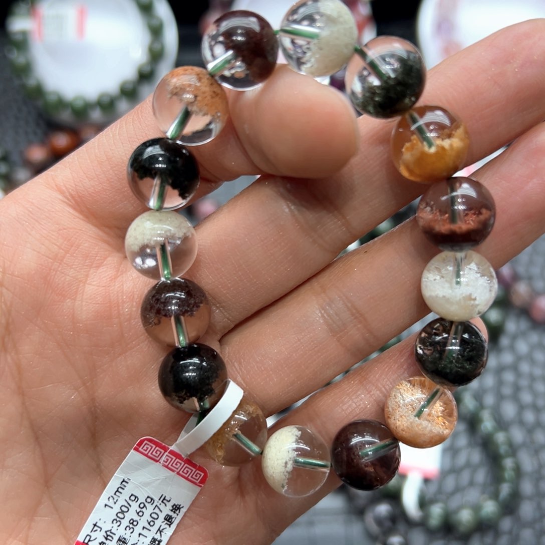 水晶手链未镶嵌好看