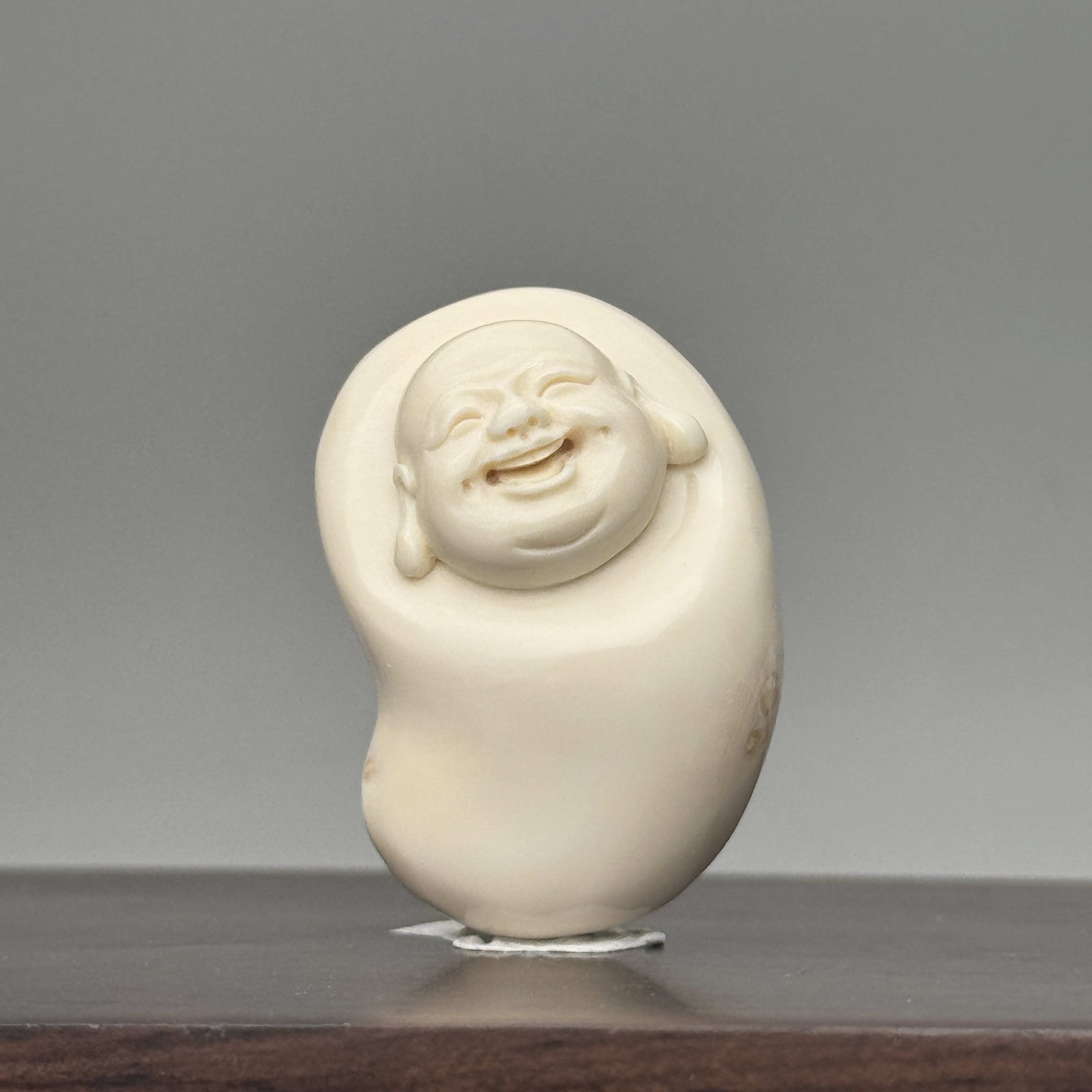 DEZHI/德志35*24*17mm12.7g弥勒吊坠天然猛犸牙A326（打孔吊坠绳）