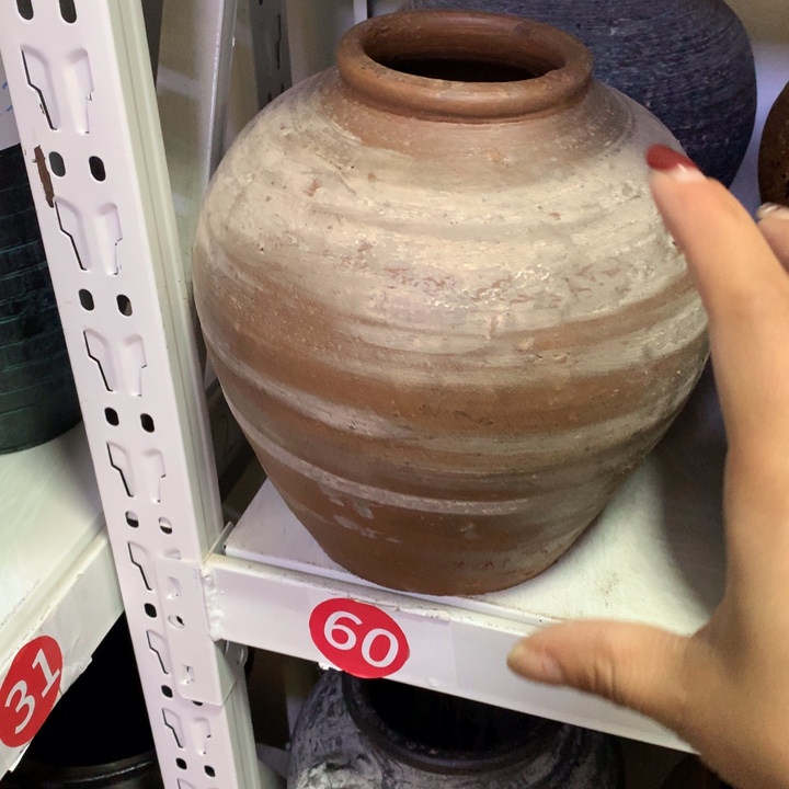 【闪购商品】红陶粗糙盆默认打孔高24口8.5