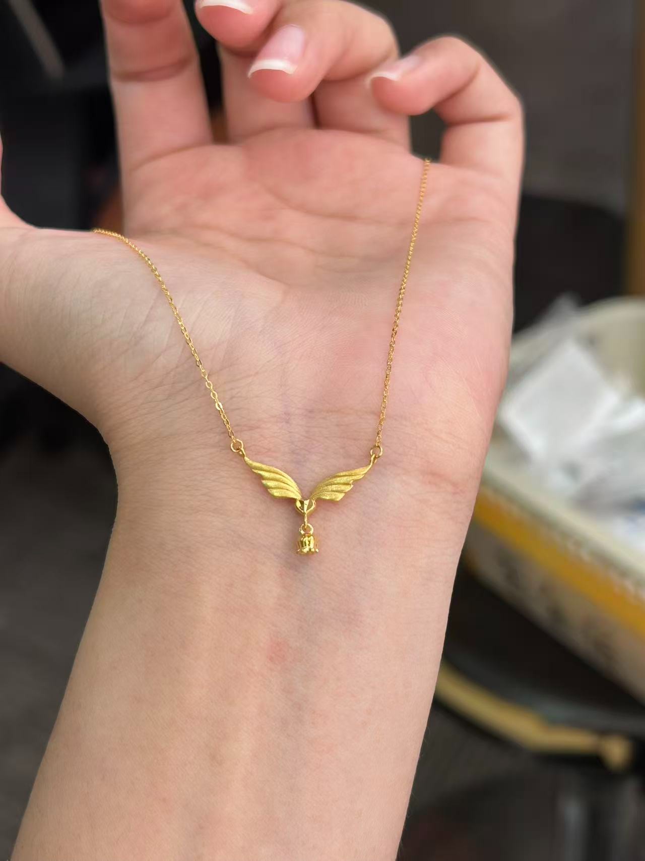   足金999 天使之翼套链