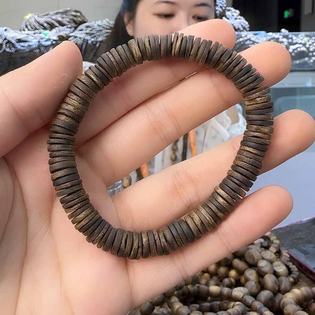 沉香沉香碎屑卡8片片珠单圈