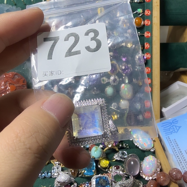 傲***咒颈饰银S925镶嵌月光石