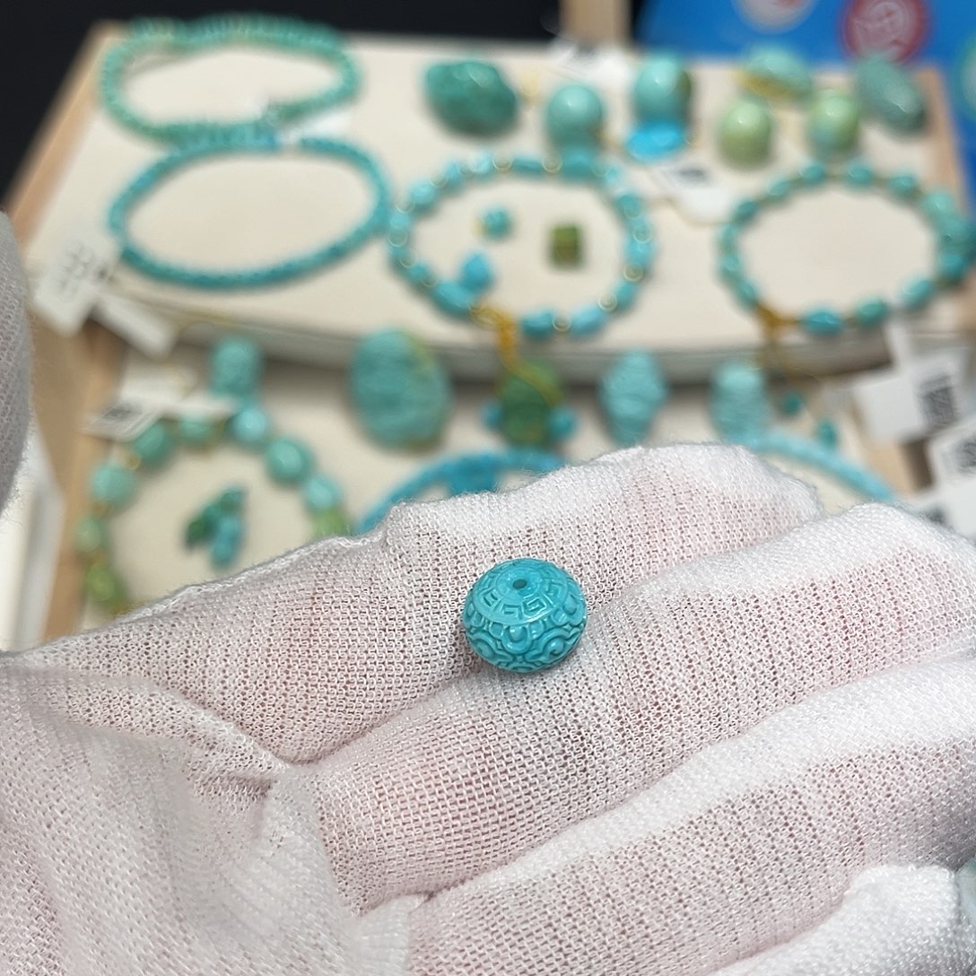 安***琪绿松石未镶嵌珠宝半成品