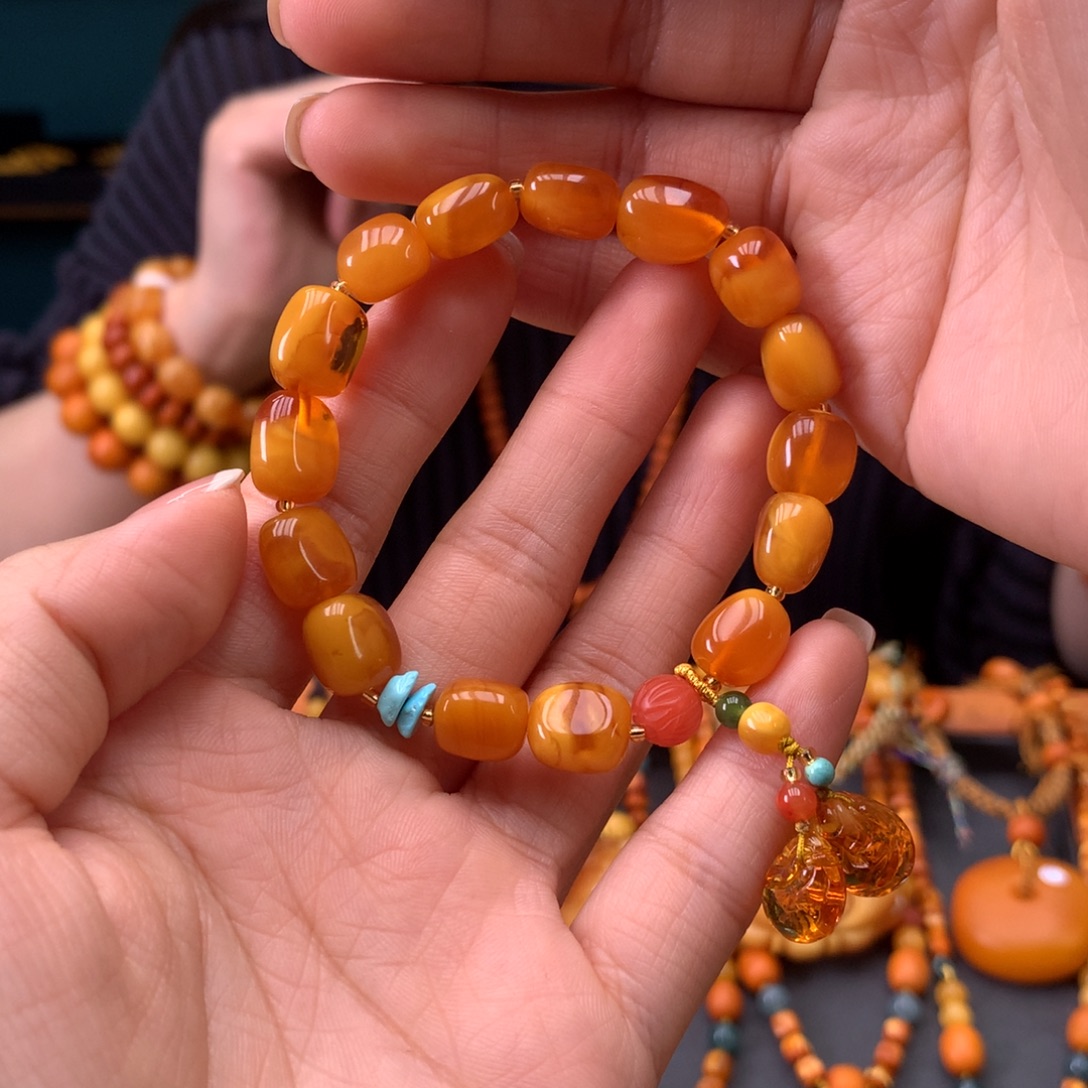 蜜蜡未镶嵌手串天然