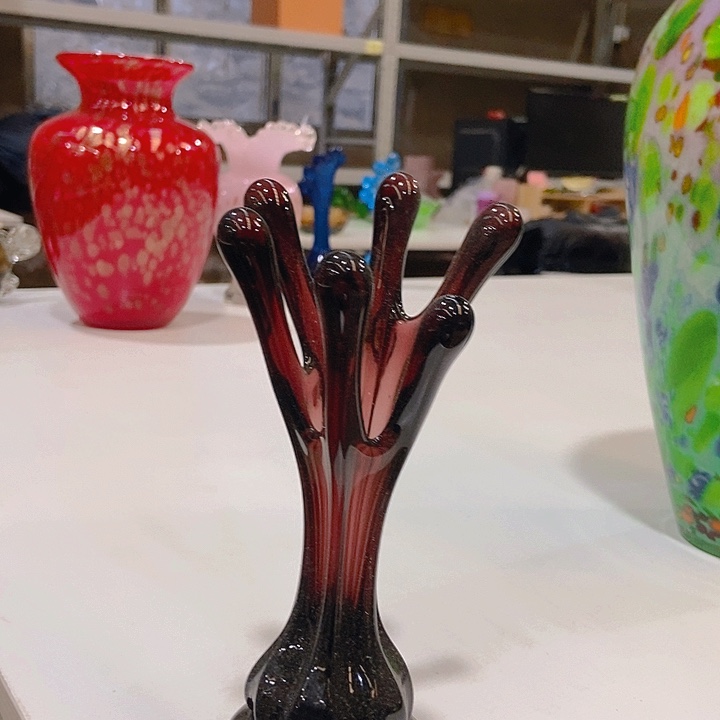 琉璃琉璃花瓶高20口4