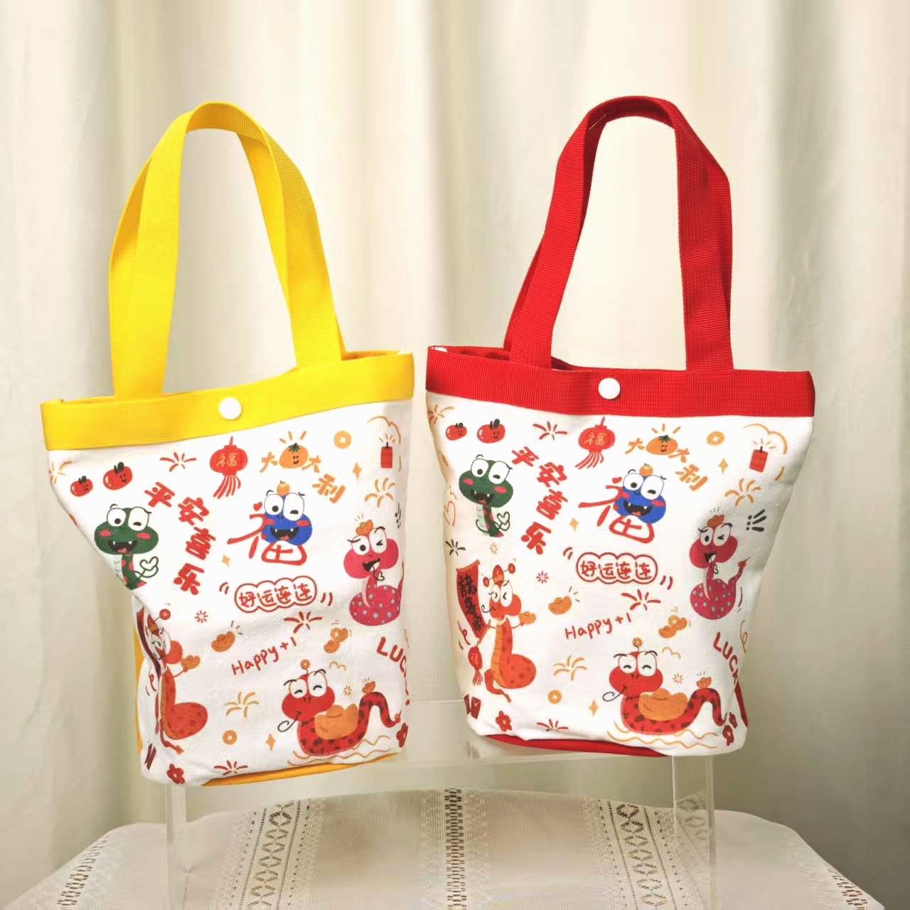 帆布手提袋高性价比伴手礼适合蛇宝宝满月孩子生日伴手礼回礼