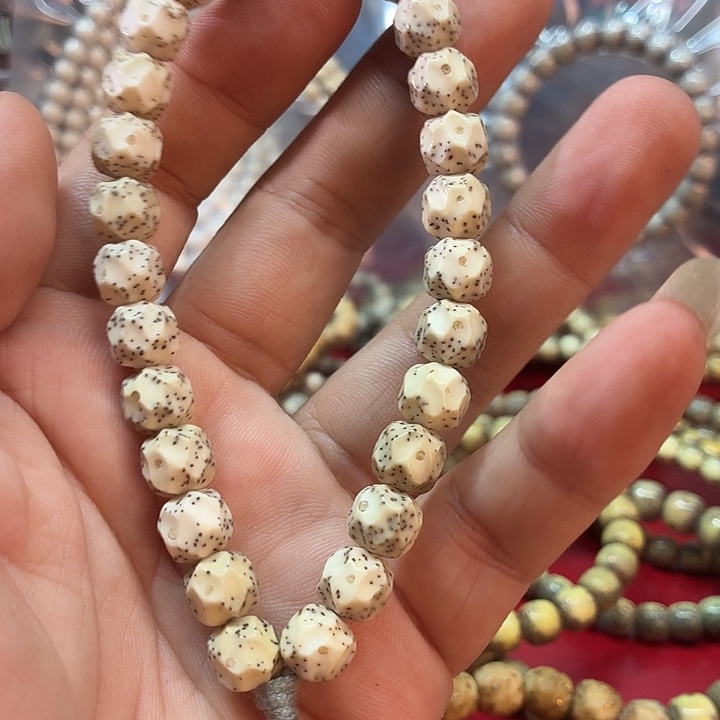 星月菩提手串9改骨瓷白无相手持