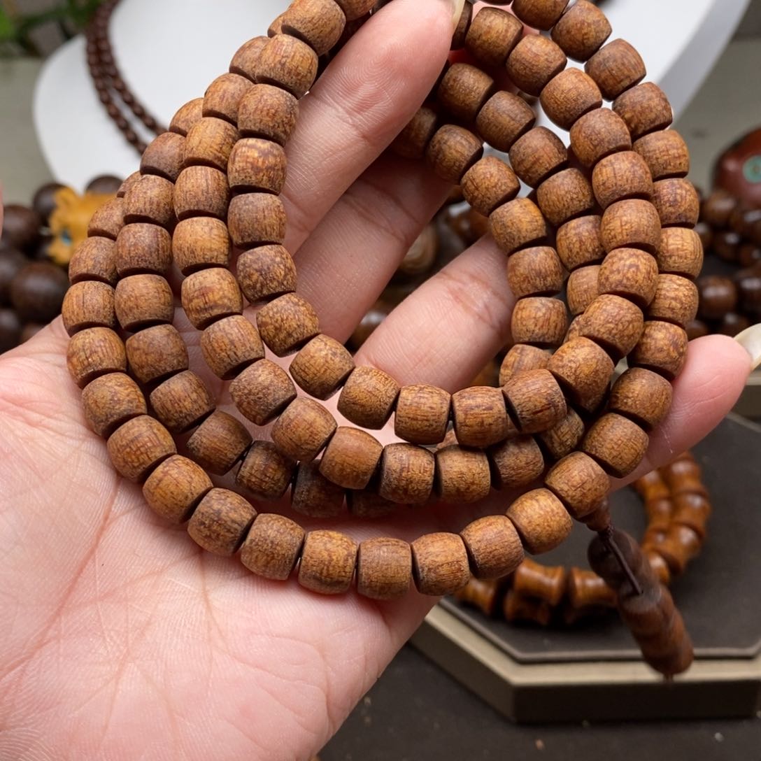 贡木手串/手链七*贡木89橘皮辣黄西瓜龙粗抛