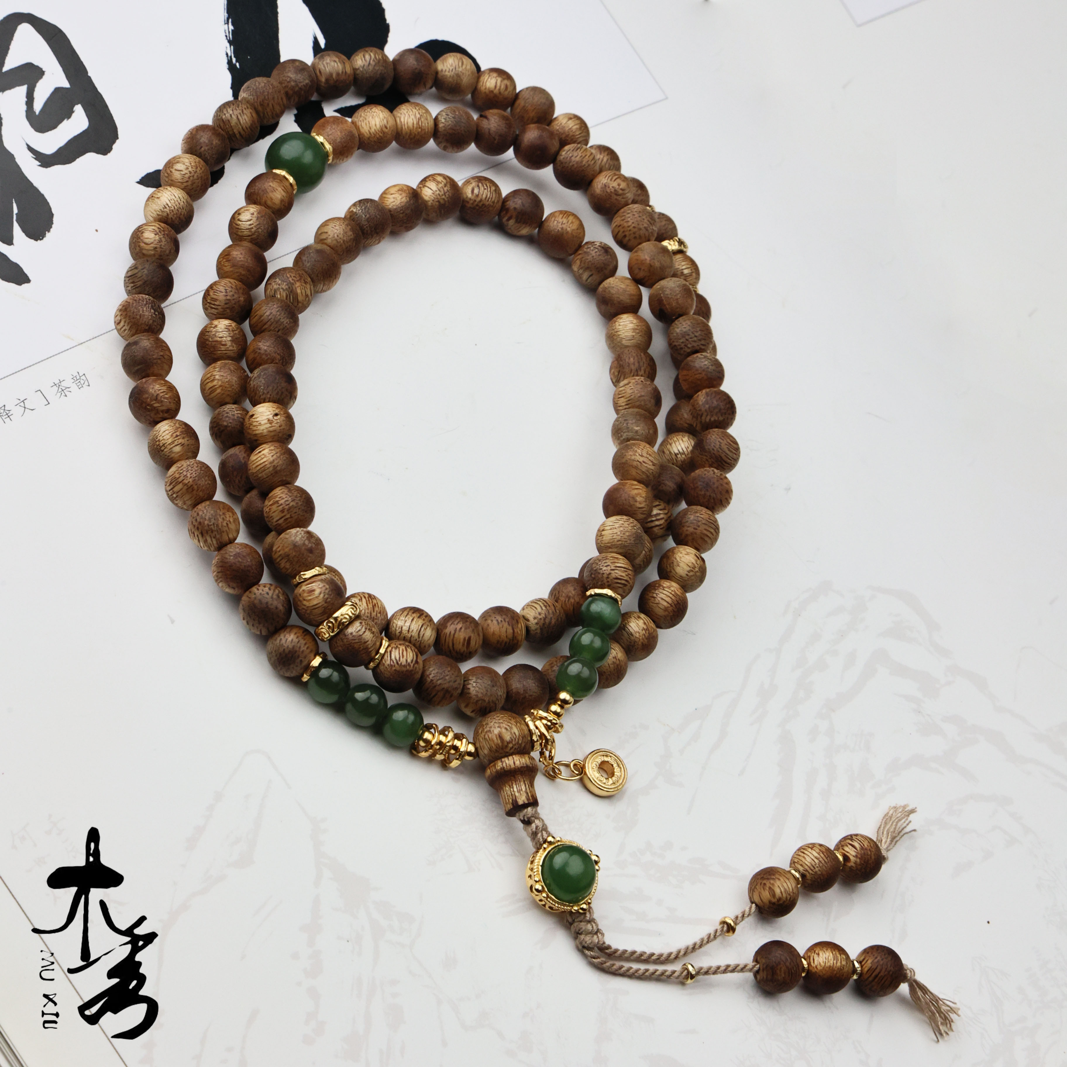 沉香沉香圆珠多圈长串 七 XK201030