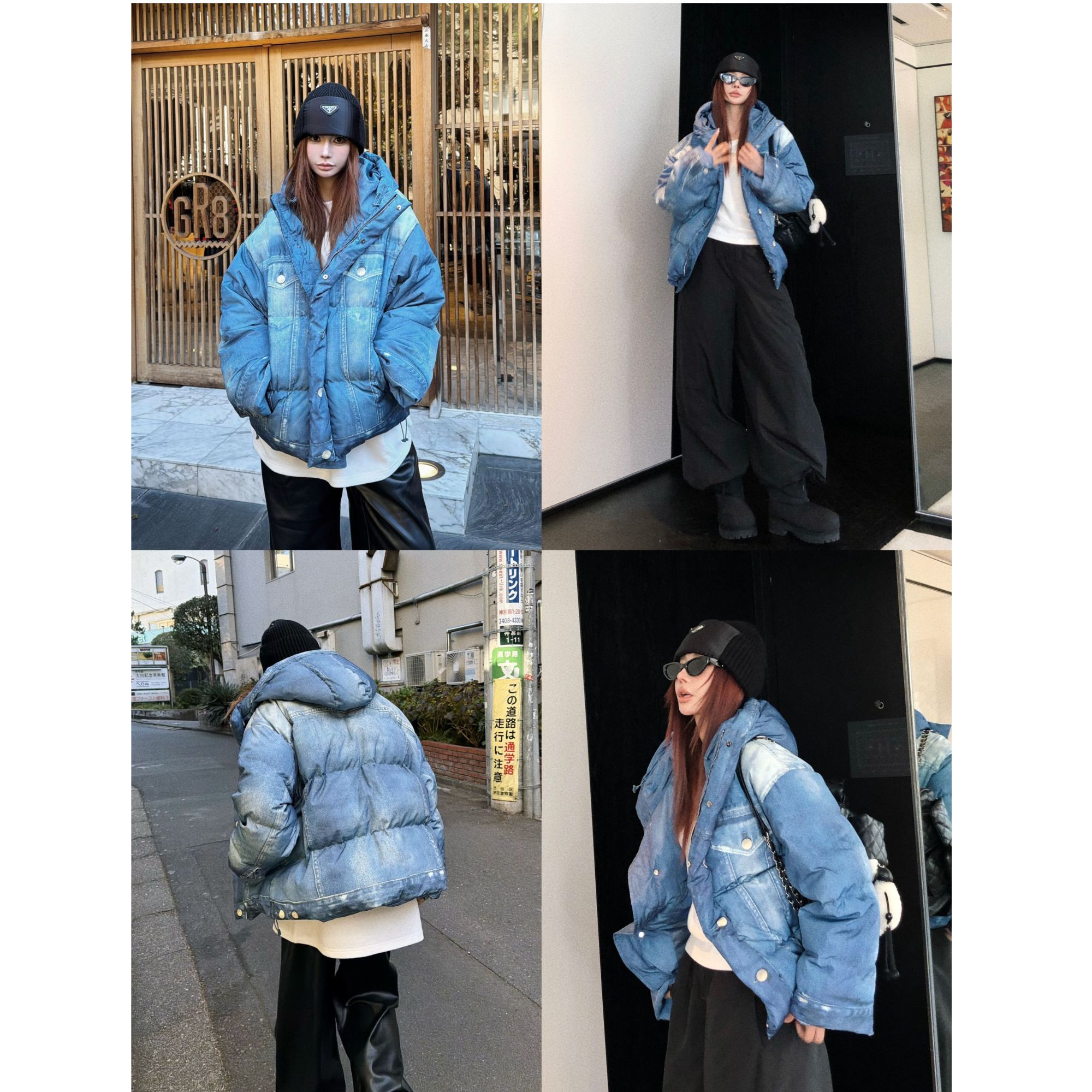 婉君Q【AC家3D牛仔羽绒服】”新国标90白鸭绒“羽绒外套LWJ25D4C4208