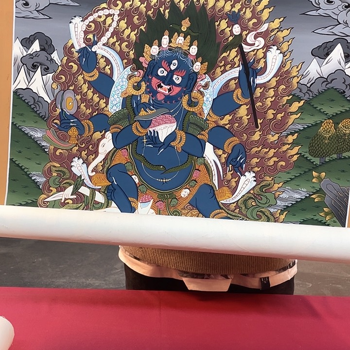 装裱画60×80黑六纯手绘