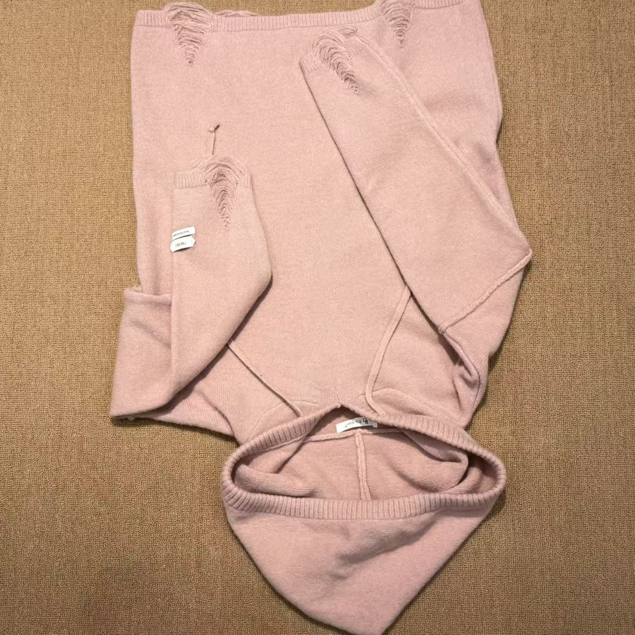 荣小姐的春夏秋冬薄款连帽羊绒衫女士灰色衫带帽打底套头衫