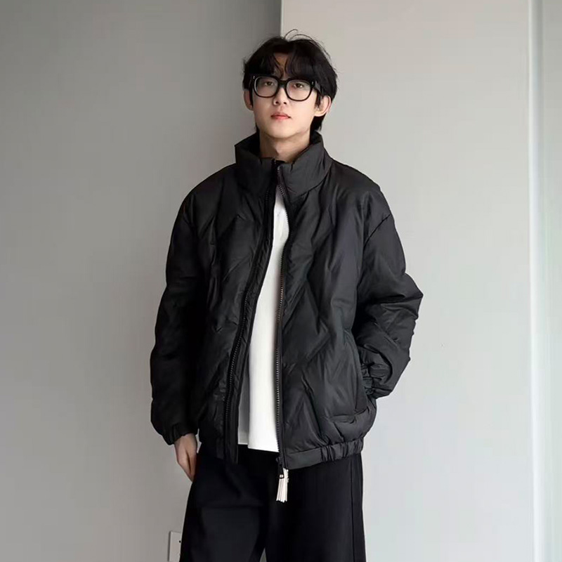 冬季羽绒服男压胶2025款立领帅气冬装羽绒外套白鸭绒男士羽绒衣