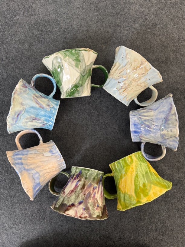 手捏花口杯杯约260cc