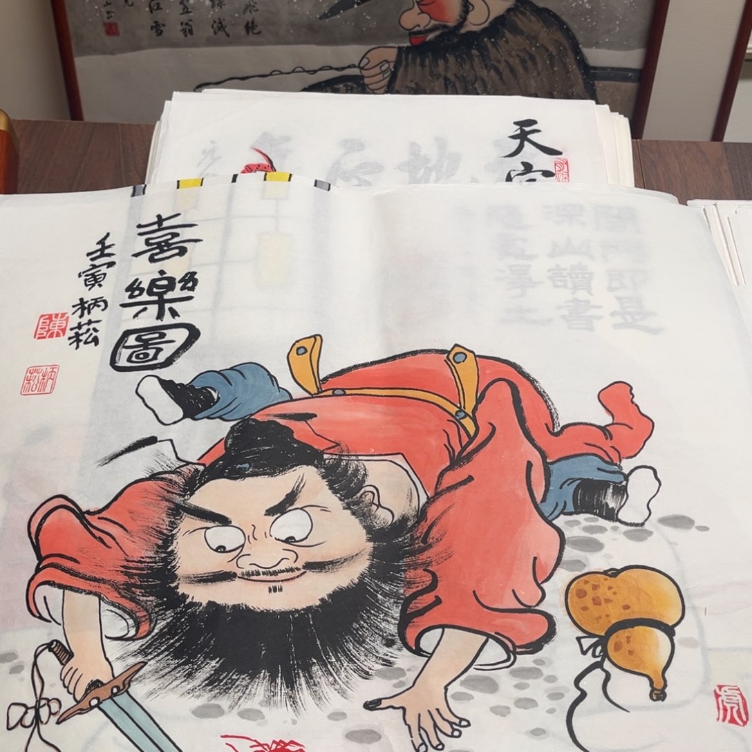 国画纯手绘禅意画作品