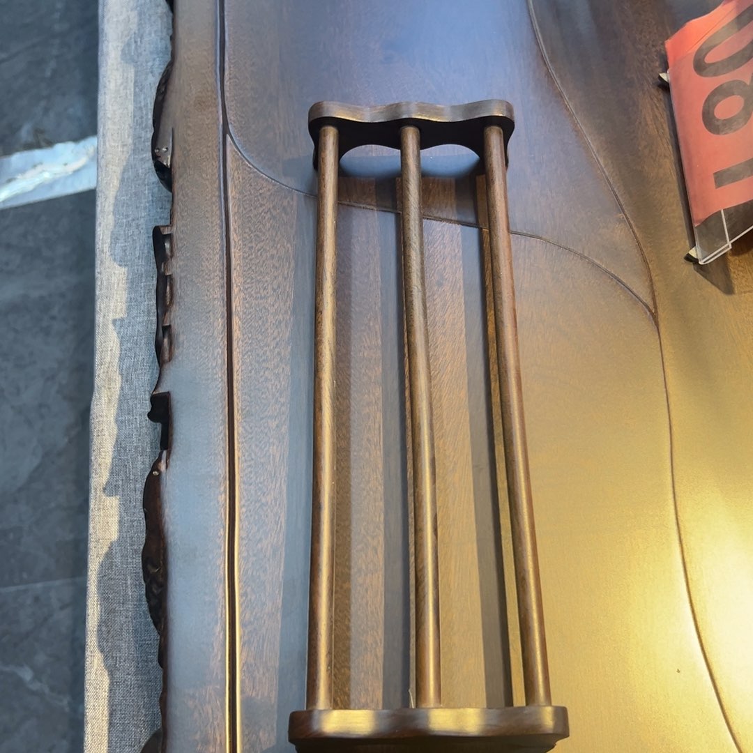 檀木三条式杯架。。