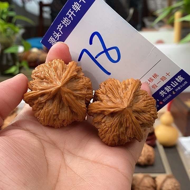 把件文玩核桃41天然文山球奔78号