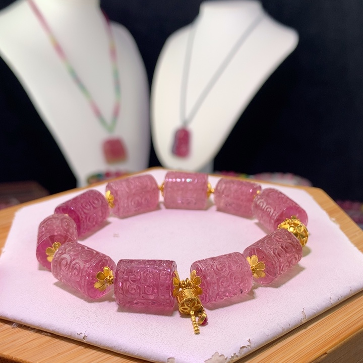 双色碧玺手链未镶嵌